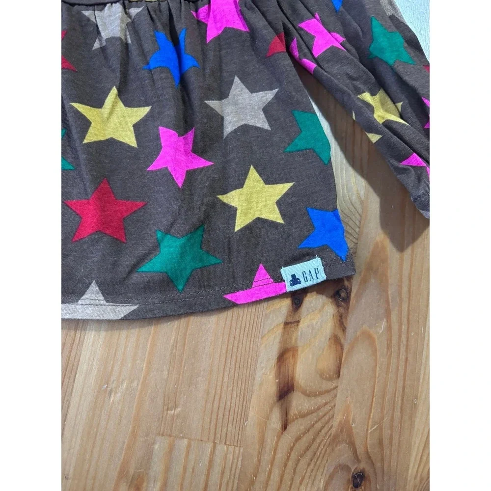 GAP Toddler Organic Cotton Colored Stars Dress Size 2 Years